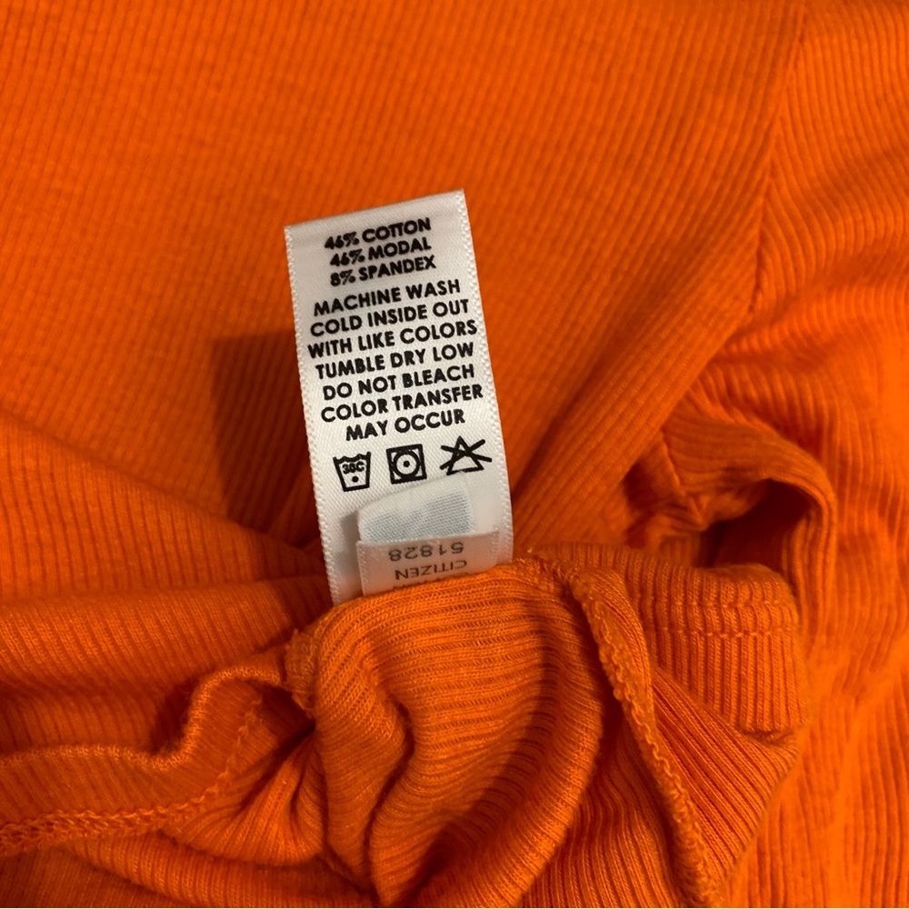 Cotton Citizen The Verona Crop Shirt Orange Size Small - Picture 9 of 10